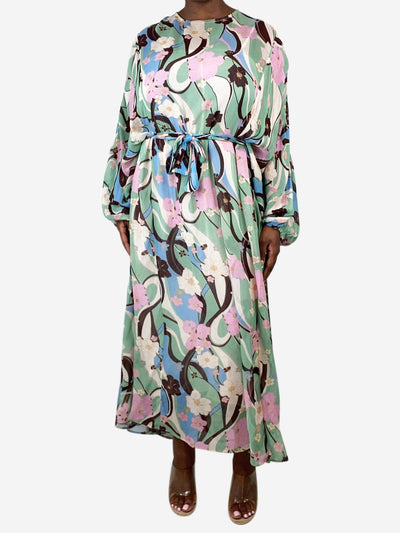 Multi hibiscus and tropical-wave print maxi dress - size XL Dresses Rixo 