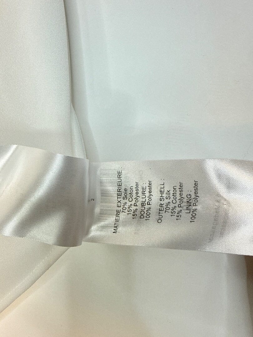 Cream sleeveless flower detail mini dress - size UK 10 Dresses Chloe 