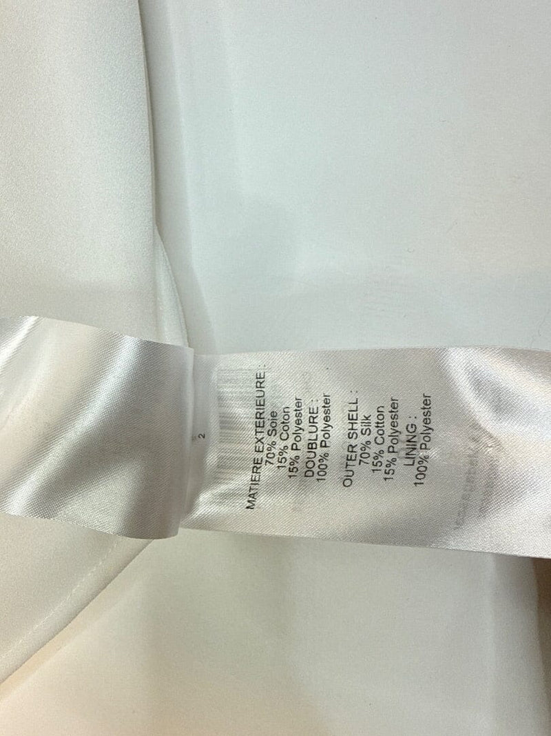 Cream sleeveless flower detail mini dress - size UK 10 Dresses Chloe 