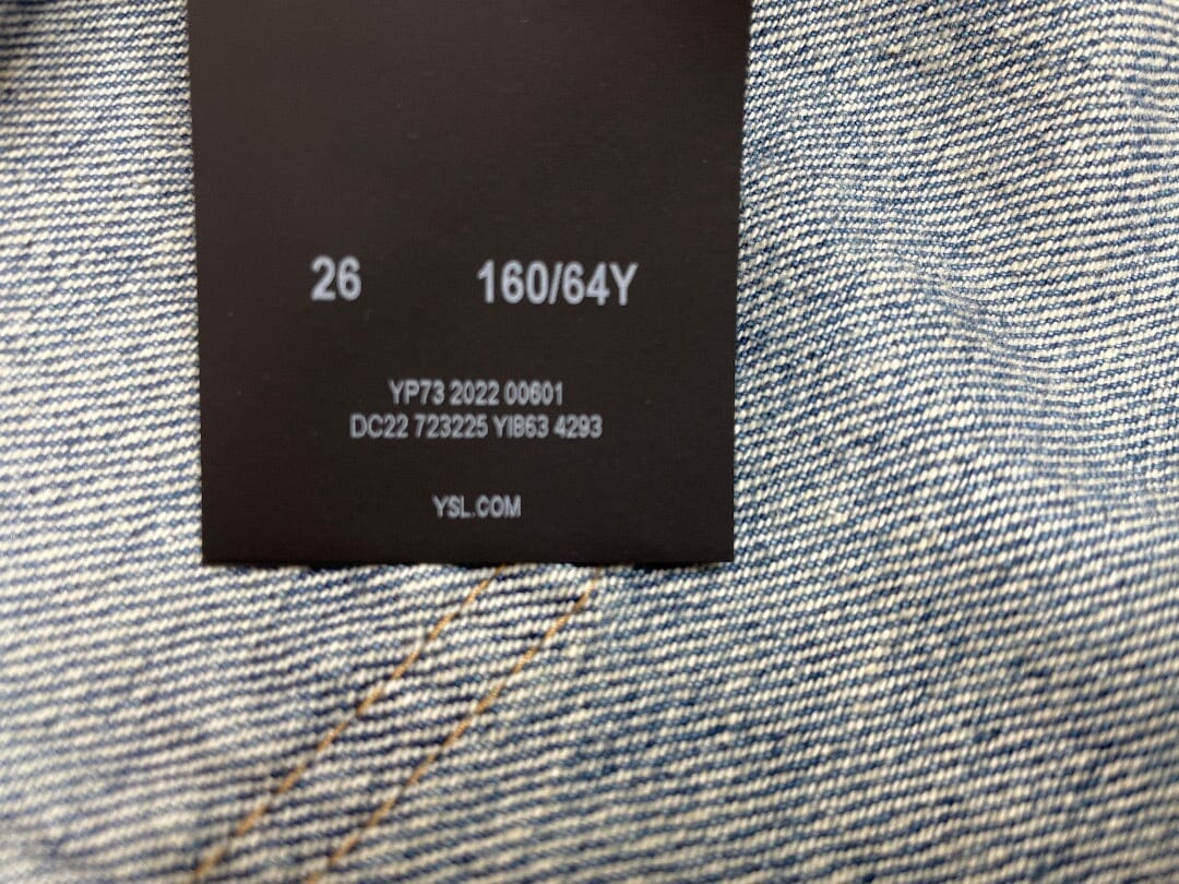 Blue 70's flared jeans - size UK 8 Trousers Saint Laurent 