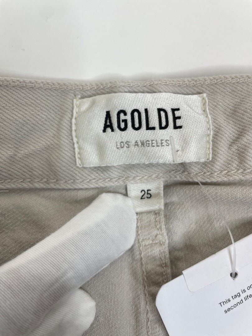 Ecru Low Curve jeans - size UK 6 Trousers Agolde 