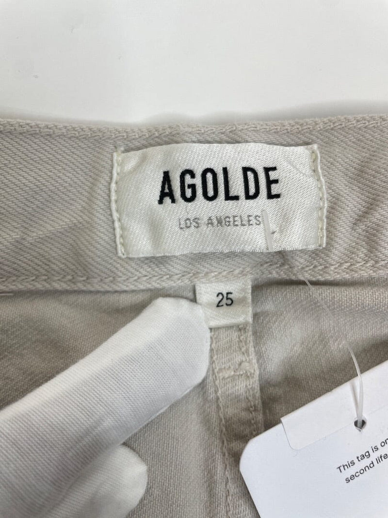 Ecru Low Curve jeans - size UK 6 Trousers Agolde 