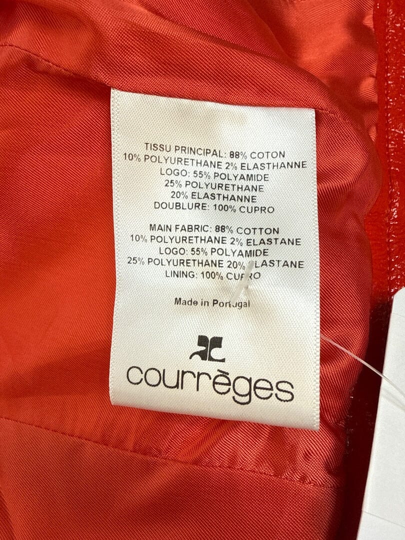 Red Re-Edition vinyl jacket - size UK 8 Coats & Jackets Courreges 