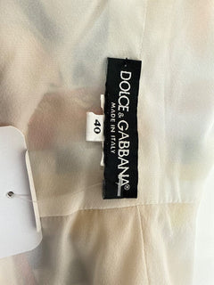 Multicolour long-sleeved mosaic print mini dress - size UK 8 Dresses Dolce & Gabbana 