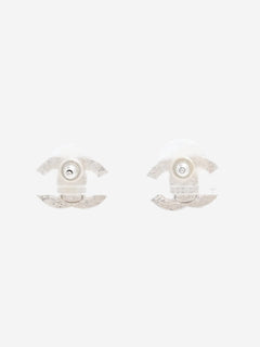 Silver Coco Mark 05V faux-pearl earrings Earrings Chanel 