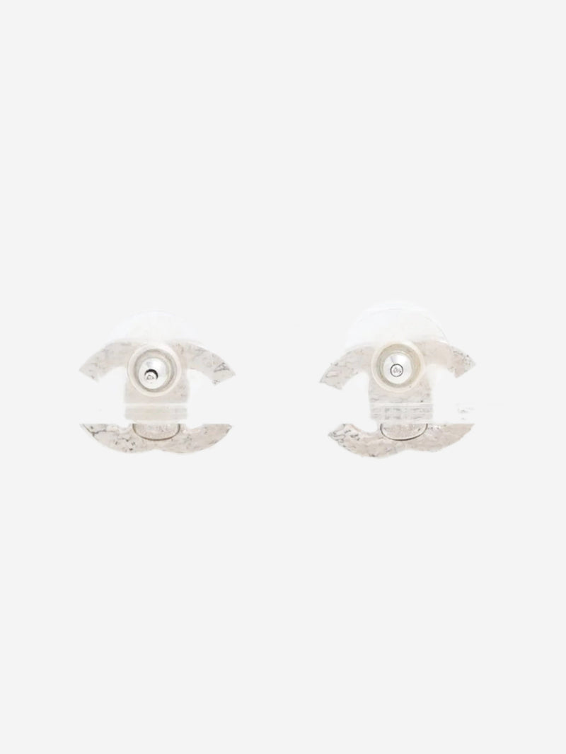 Silver Coco Mark 05V faux-pearl earrings Earrings Chanel 