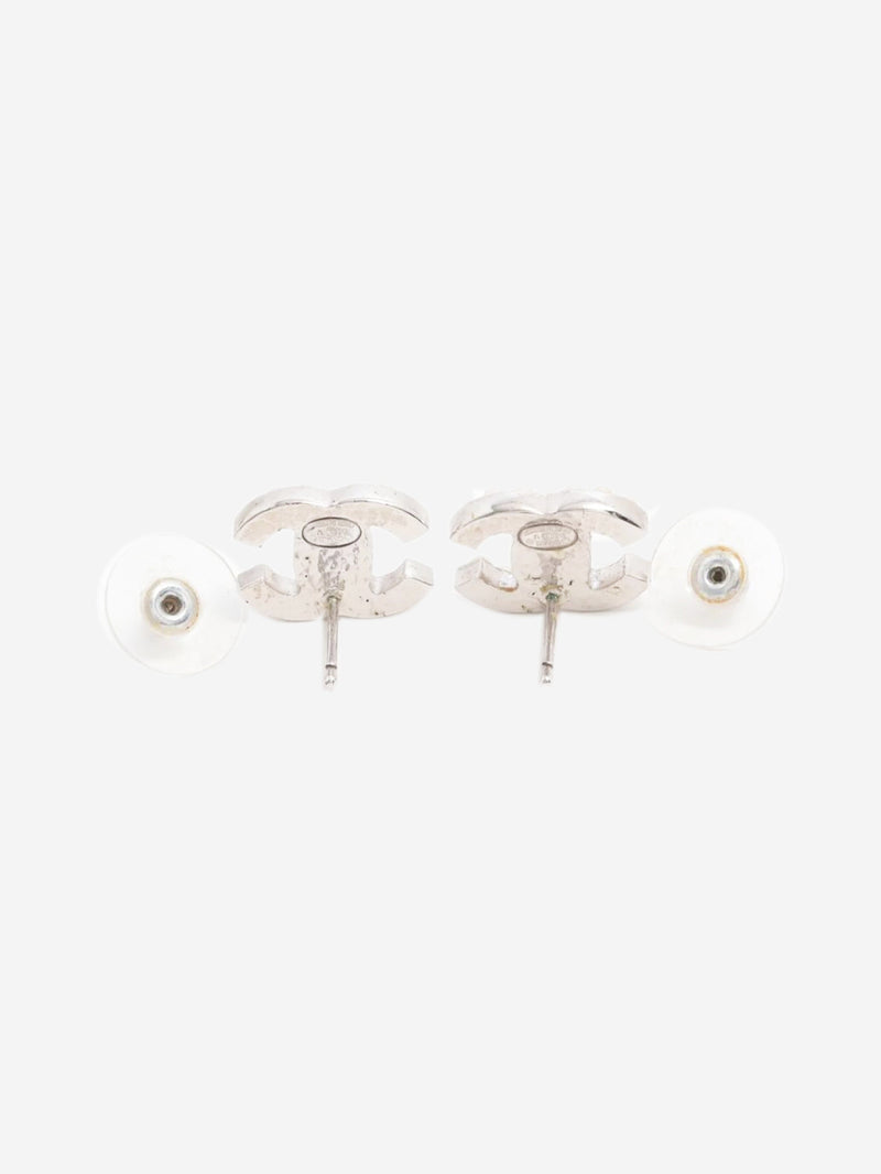 Silver Coco Mark 05V faux-pearl earrings Earrings Chanel 