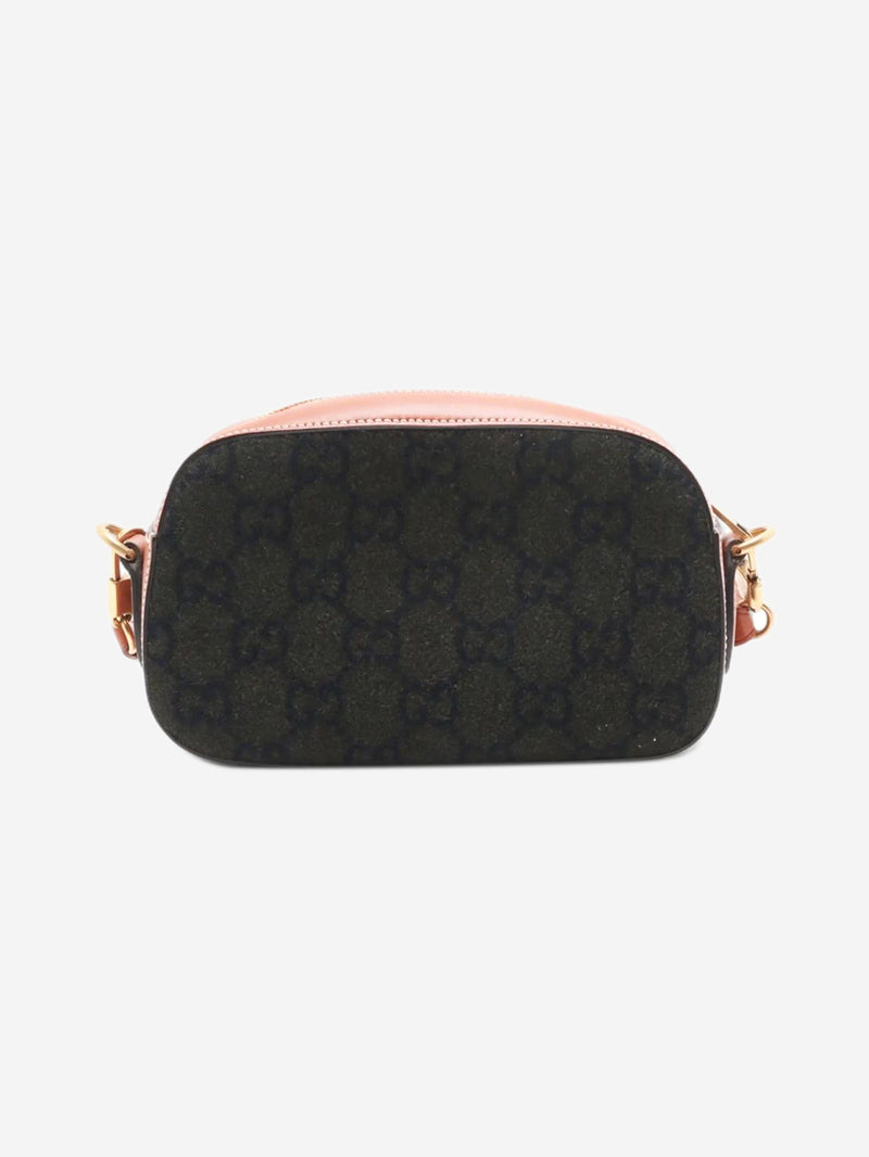 Khaki Guccissima wool and leather crossbody bag Cross-body Bags Gucci 