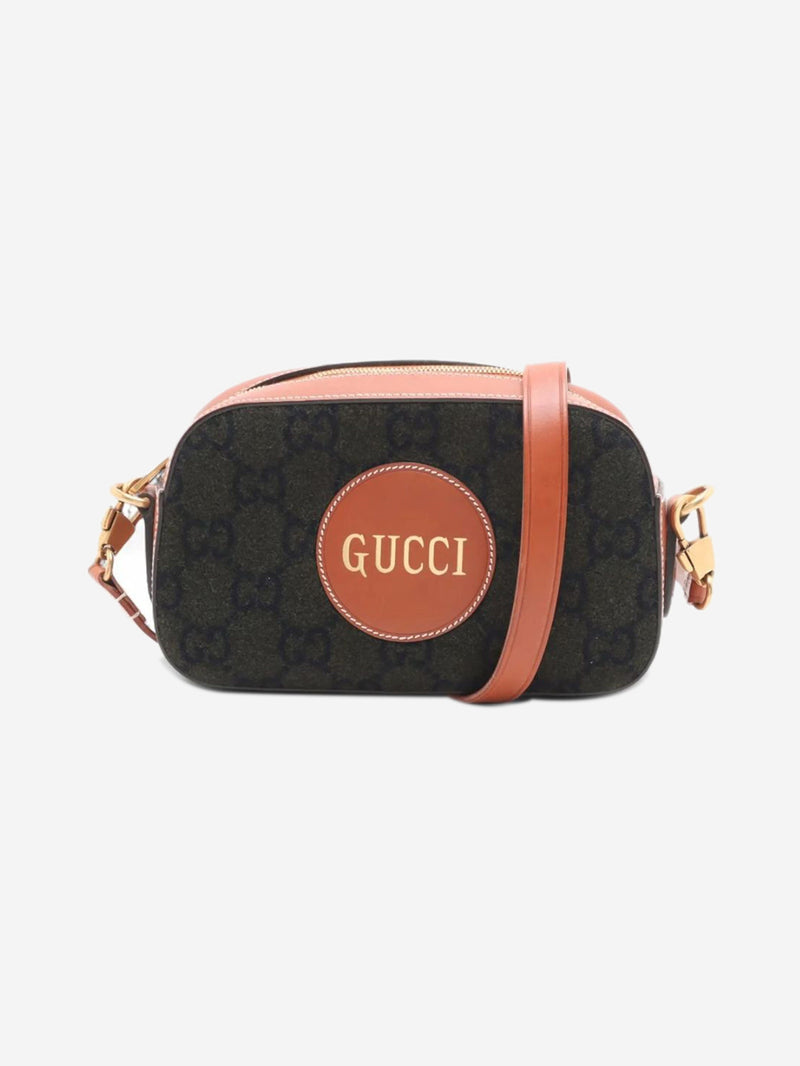 Khaki Guccissima wool and leather crossbody bag Cross-body Bags Gucci 