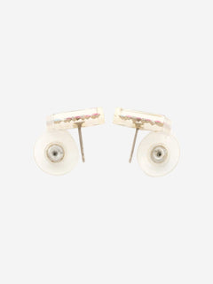 Clear lucite rhinestone square earrings Earrings Chanel 