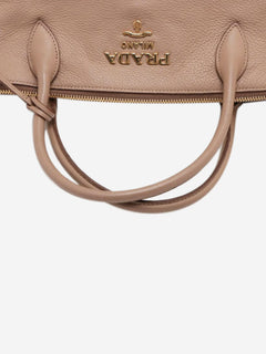 Neutral Vitello Daino leather 2way bag Shoulder bags Prada 