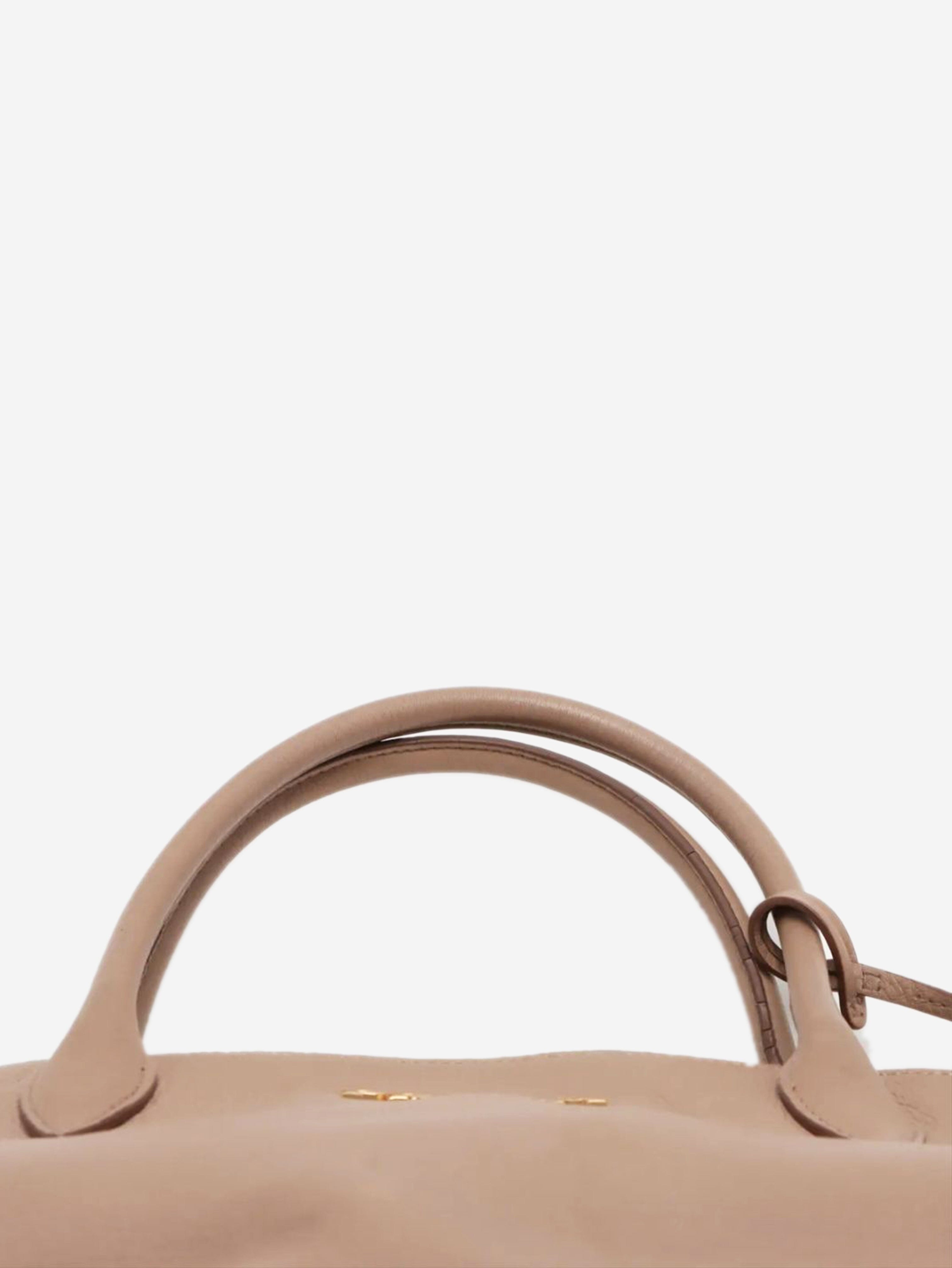 Neutral Vitello Daino leather 2way bag Shoulder bags Prada 