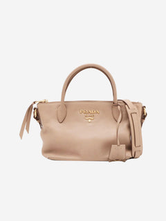 Neutral Vitello Daino leather 2way bag Shoulder bags Prada 