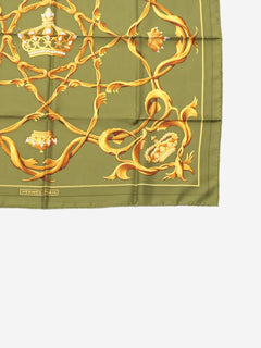 Green crown jewels silk scarf Scarves Hermes 