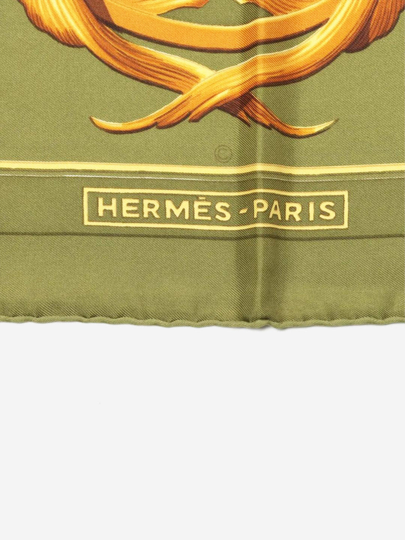 Green crown jewels silk scarf Scarves Hermes 