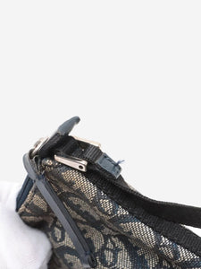 Dior Blue Trotter canvas shoulder bag