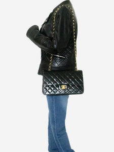 Chanel Black 1996-1997 medium Classic double flap bag