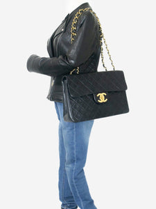 Chanel Black vintage 1994-96 maxi lambskin Classic single flap bag