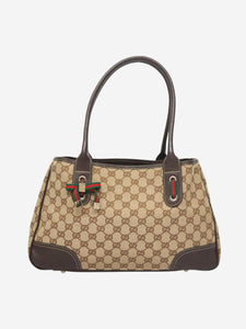 Gucci Brown GG Canvas Web Sherry Line tote bag