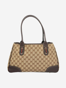 Gucci Brown GG Canvas Web Sherry Line tote bag