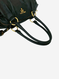 Prada Black leather top handle bag