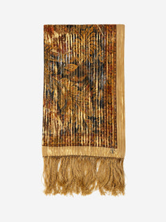 Gold tassle metallic scarf