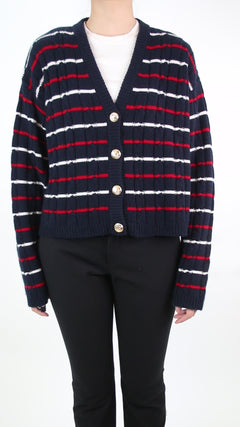 Navy striped cardigan - size IT 38