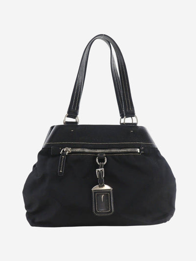 Black nylon and leather top handle bag Top Handle Bags Prada 