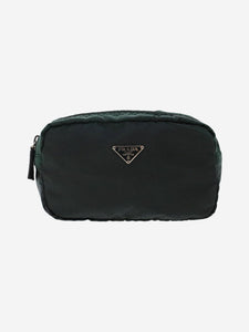 Prada Dark green nylon pouch bag