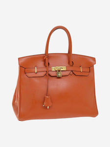 Hermes Orange vintage 1998 Birkin 35 bag in Box Calf leather