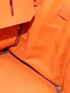 Hermes Orange vintage 1998 Birkin 35 bag in Box Calf leather