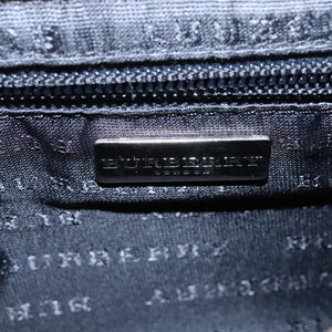 Burberry BURBERRY Nova Check Shoulder Bag PVC Leather Beige Black Auth 107543