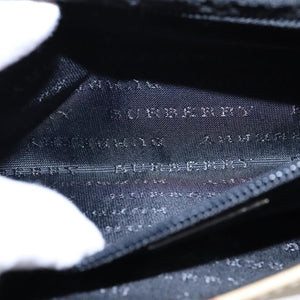 Burberry BURBERRY Nova Check Shoulder Bag PVC Leather Beige Black Auth 107543