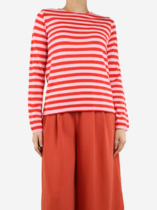 Comme Des Garçons GIRL Red and pink striped sweater - size S