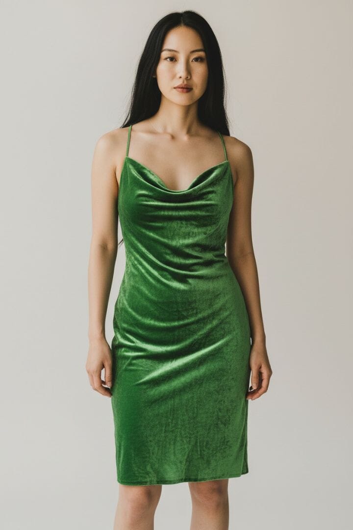 Rat & Boa Green velvet mini dress - size Dresses Rat & Boa 