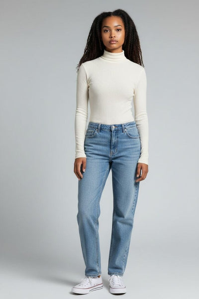 Bevza Cream ribbed knit bodysuit - size S product image
