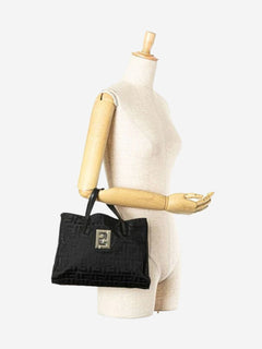 Black Zucca nylon tote bag Tote Bags Fendi 
