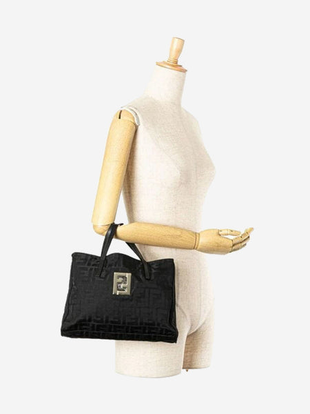 Black Zucca nylon tote bag alternate image