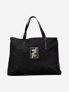 Black Zucca nylon tote bag Tote Bags Fendi 