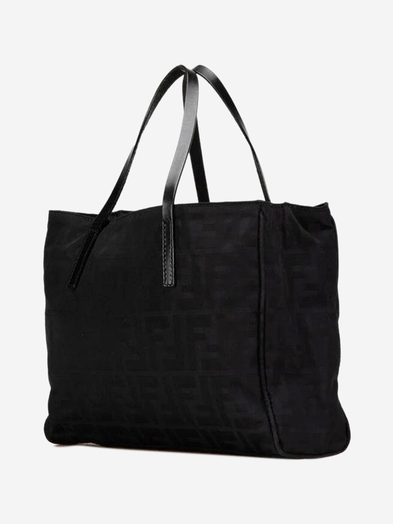 Black Zucca nylon tote bag Tote Bags Fendi 