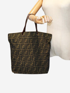 Fendi Brown Zucca canvas tote bag