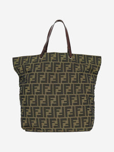 Fendi Brown Zucca canvas tote bag