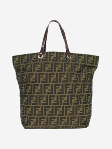 Fendi Brown Zucca canvas tote bag