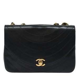 Chanel Black CC turn-lock Half Moon flap bag