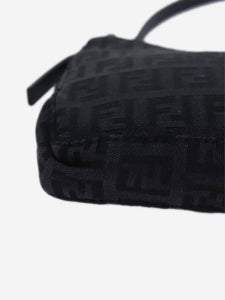 Fendi Black Zucchino canvas mini bag