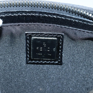 Fendi Black Zucchino canvas mini bag