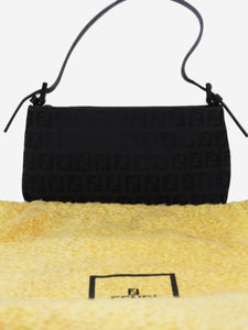 Fendi Black Zucchino canvas mini bag