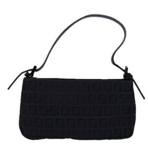 Fendi Black Zucchino canvas mini bag