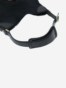 Gucci Black GG Canvas Web Sherry Line Horsebit shoulder bag