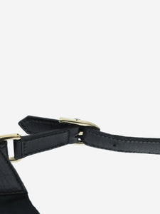 Gucci Black GG Canvas Web Sherry Line Horsebit shoulder bag